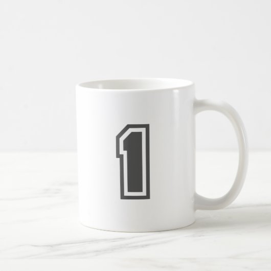 数値1 コーヒーマグカップ (右)