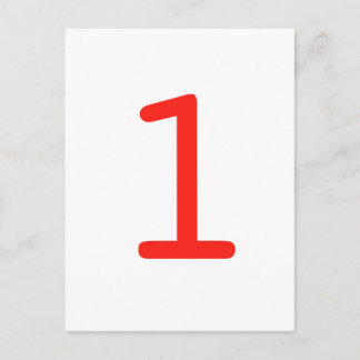 数値1 ポストカード