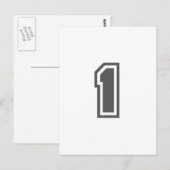 数値1 ポストカード (正面/裏面)