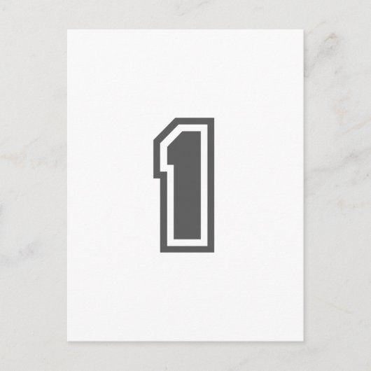 数値1 ポストカード (正面)