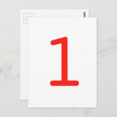 数値1 ポストカード (正面/裏面)