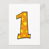 数値1 ポストカード (正面)