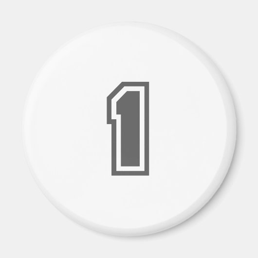 数値1 マグネット (正面)