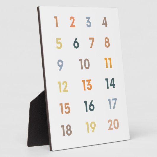 数値1-20 フォトプラーク (側面)