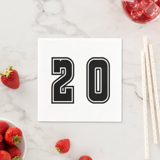 数値20 スタンダードカクテルナプキン (インサイチュ)