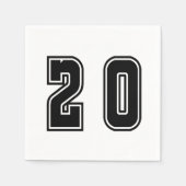 数値20 スタンダードカクテルナプキン (正面)