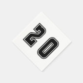 数値20 スタンダードカクテルナプキン (角)