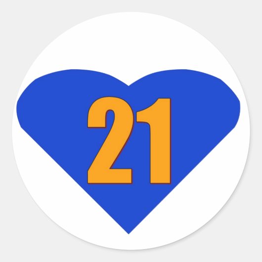 数値21 ラウンドシール (正面)