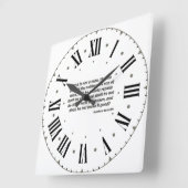 数値23:19 KJVバイブルVerse Gray Roman Numeral スクエア壁時計 (傾斜)