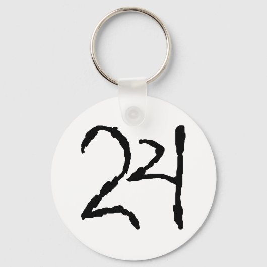 数値24 キーホルダー (正面)