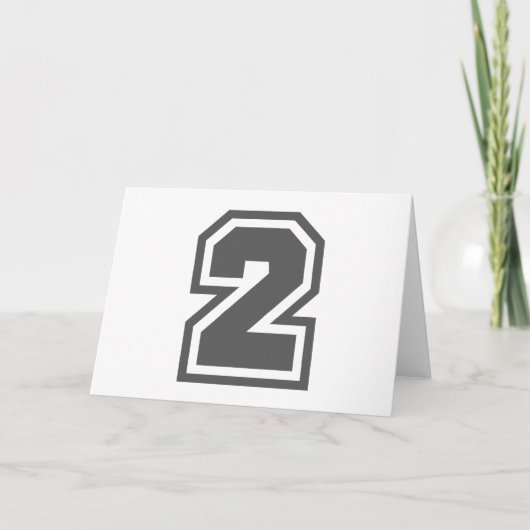 数値2 カード (正面)