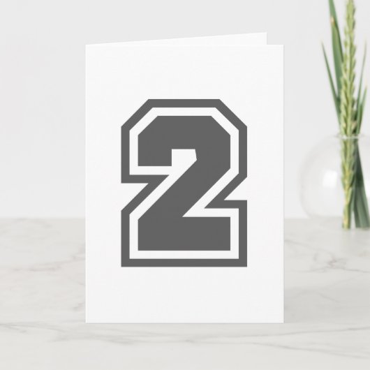 数値2 カード (正面)