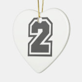 数値2 セラミックオーナメント (左)