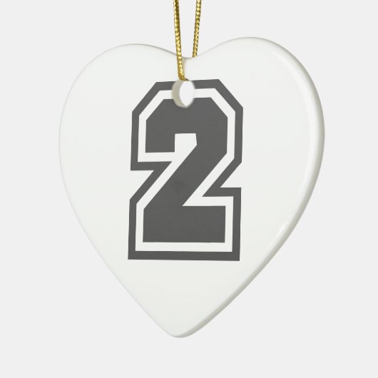 数値2 セラミックオーナメント (左)