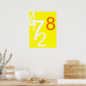 数値2 ポスター (キッチン)