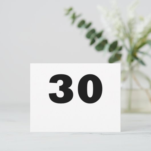 数値30 ポストカード (スタンド正面)