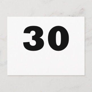 数値30 ポストカード