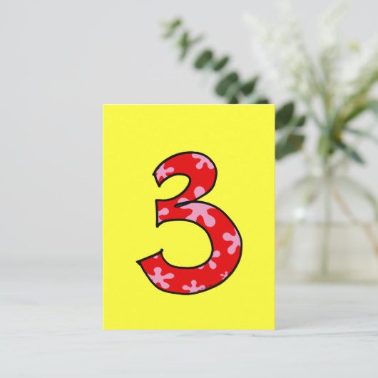 数値3 ポストカード (スタンド正面)