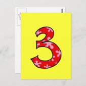 数値3 ポストカード (正面/裏面)
