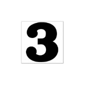 数値3 ラバースタンプ (インプリント)