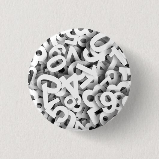 数値3 缶バッジ (正面)