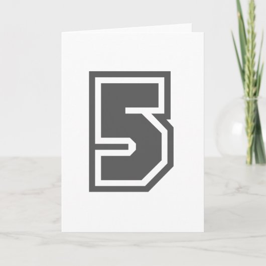 数値5 カード (正面)