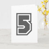 数値5 カード (黄色い花)