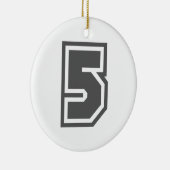 数値5 セラミックオーナメント (右)