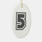 数値5 セラミックオーナメント (右)
