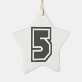 数値5 セラミックオーナメント (右)