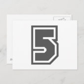 数値5 ポストカード (正面/裏面)