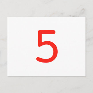 数値5 ポストカード