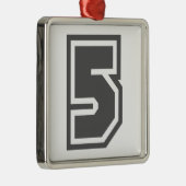 数値5 メタルオーナメント (右)