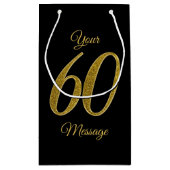 数値60金ゴールドグリッタースタイル スモールペーパーバッグ