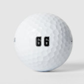 数値66 ゴルフボール (正面)