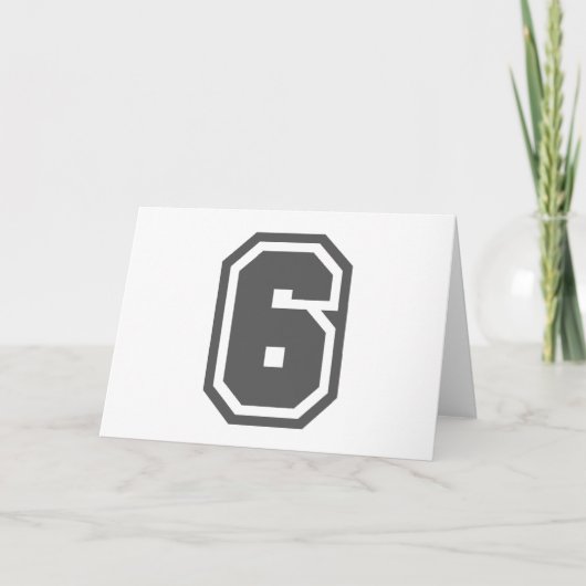 数値6 カード (正面)