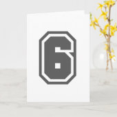 数値6 カード (黄色い花)