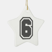 数値6 セラミックオーナメント (右)
