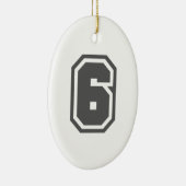 数値6 セラミックオーナメント (右)
