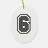 数値6 セラミックオーナメント (裏面)