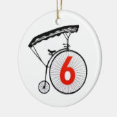 数値6 セラミックオーナメント (左)