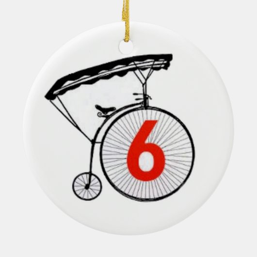 数値6 セラミックオーナメント (裏面)