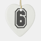 数値6 セラミックオーナメント (右)