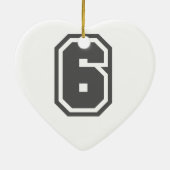 数値6 セラミックオーナメント (裏面)