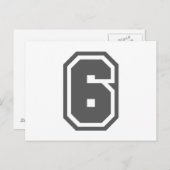 数値6 ポストカード (正面/裏面)