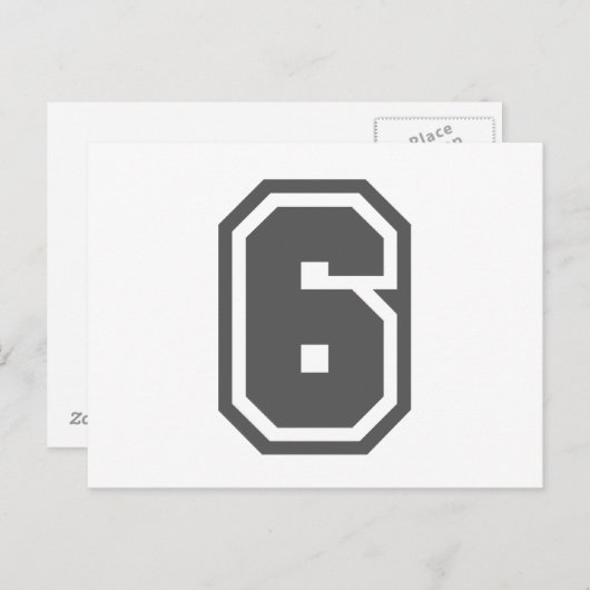 数値6 ポストカード (正面/裏面)