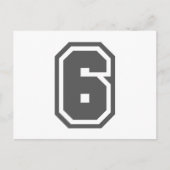 数値6 ポストカード (正面)