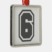 数値6 メタルオーナメント (右)