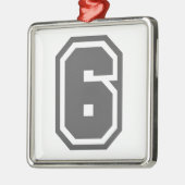 数値6 メタルオーナメント (左)