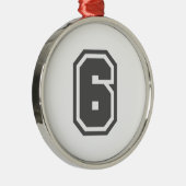数値6 メタルオーナメント (右)